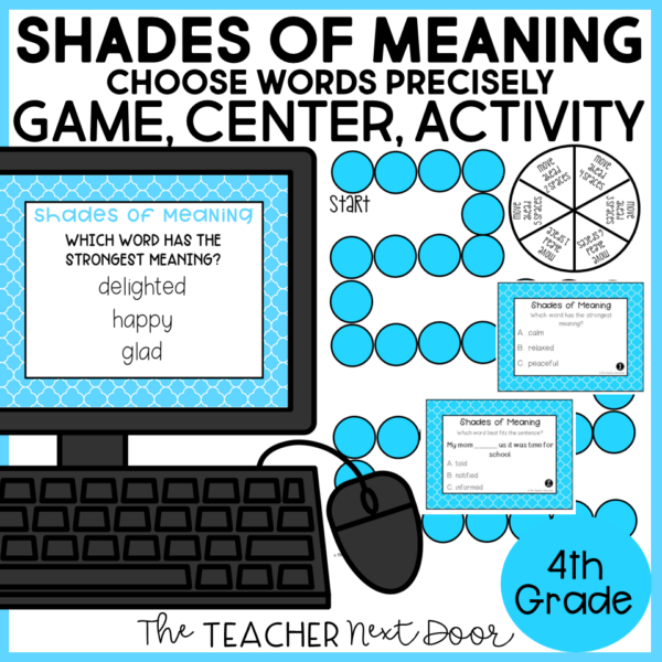 Shades of Meaning Game 4th Grade