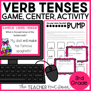 Simple Verb Tense Game Print and Digital