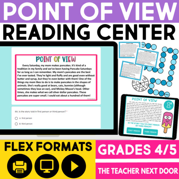 4th and 5th Grade Fiction Reading Center for Point of View