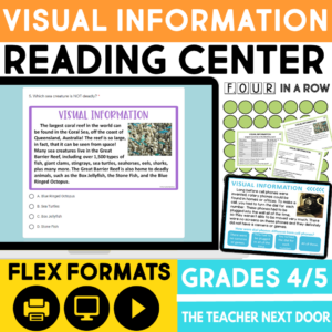 Reading with Charts and More Reading Center Visual Information Game 4th and 5th Grades