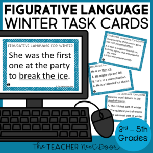 Figurative Language Winter Task Cards