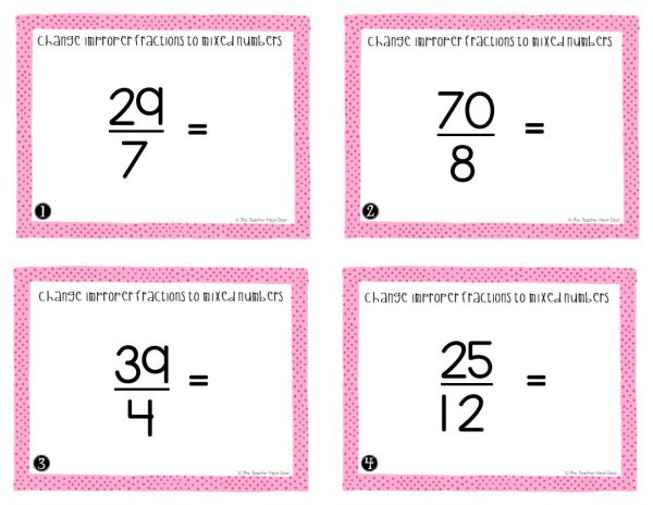 5th Grade Number and Operations Fractions Task Card Bundle