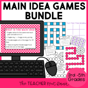 Main Idea Games Bundle for 3rd - 5th Grades
