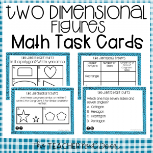5th Grade Two Dimensional Figures Task Cards | Two Dimensional Center