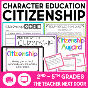 Character Education Citizenship - SEL Citizenship Activities in Print and Digital
