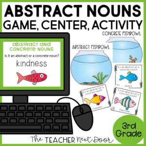 Abstract Nouns Grammar Game in Print and Digital