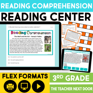 Reading Comprehension Using Literature Center 3rd Grade