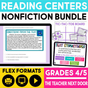 4th and 5th Grade Nonfiction Reading Centers Bundle