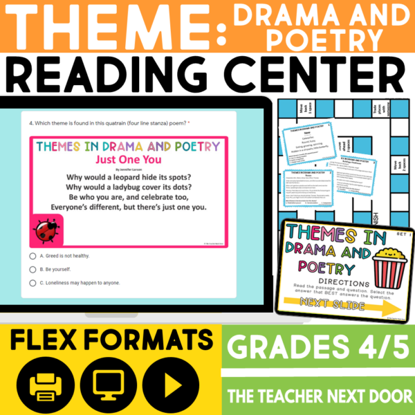 4th and 5th Grade Reading Center - Themes in Drama and Poetry