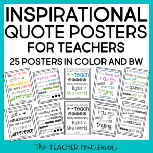 Inspirational Quote Posters for Teachers