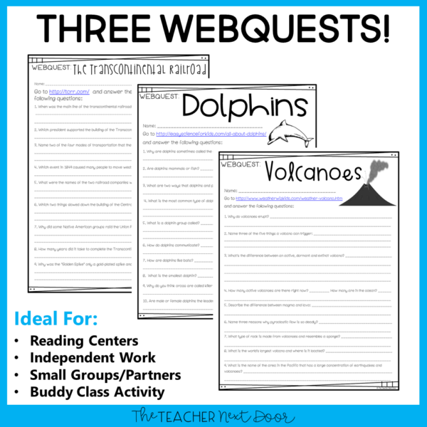 Reading Informational Text with Charts and Graphs WebQuests