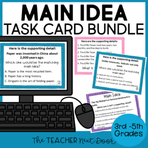 Main Idea Task Cards Bundle