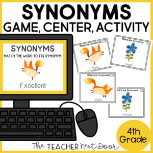 Synonyms Games 4th Grade