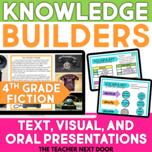 Connections Between Text, Visual, and Oral Presentations 4th Grade Fiction
