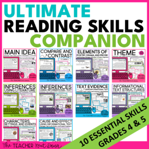 The Reading Comprehension Bundle - Strategies & Skills Supplement - Reading Activities 4th and 5th Grades