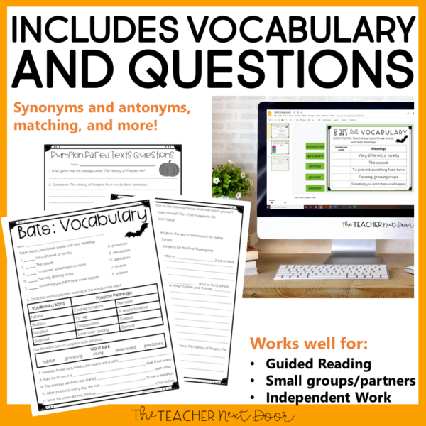 Vocabulary and Questions for Fall Paired Texts