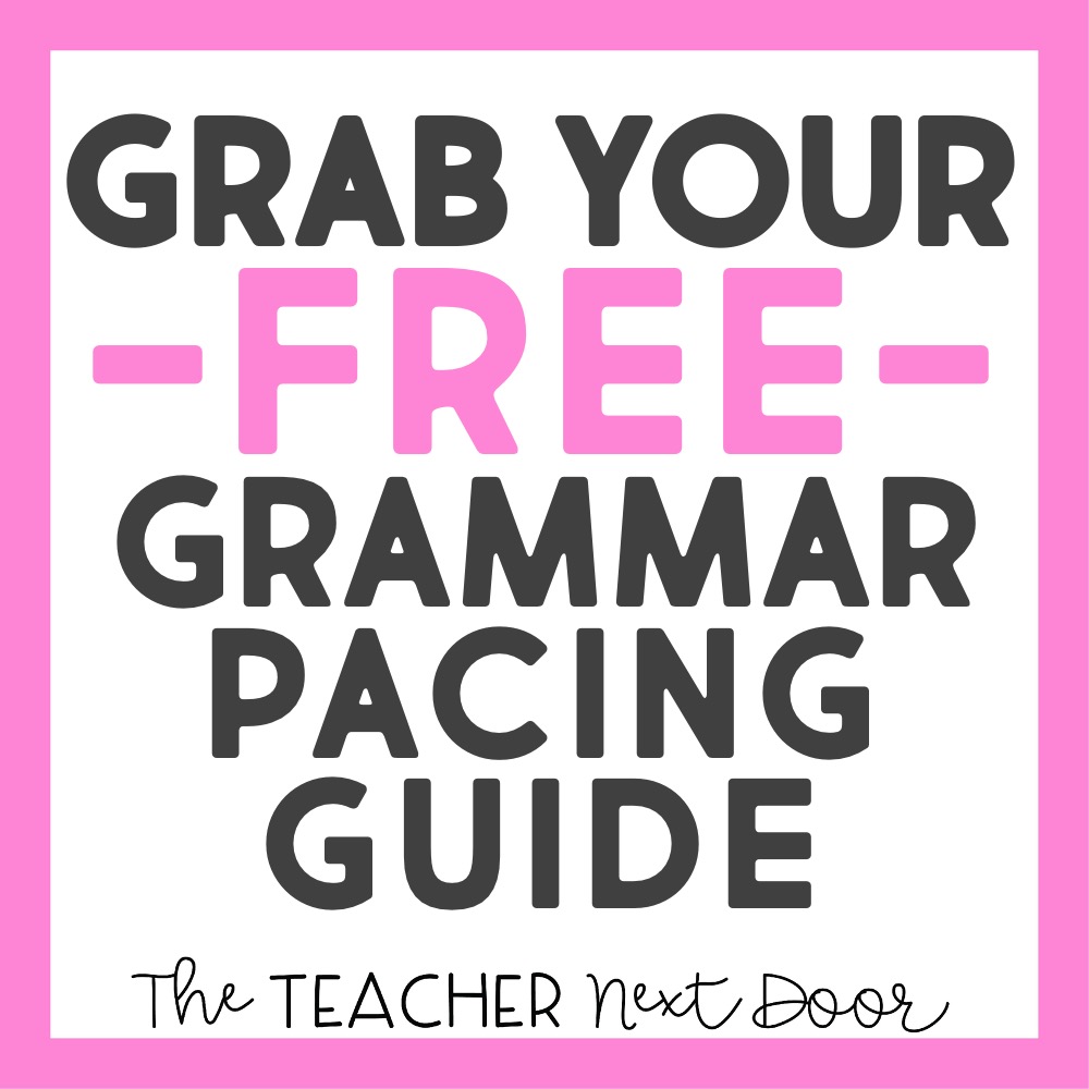 Free Grammar Pacing Guide