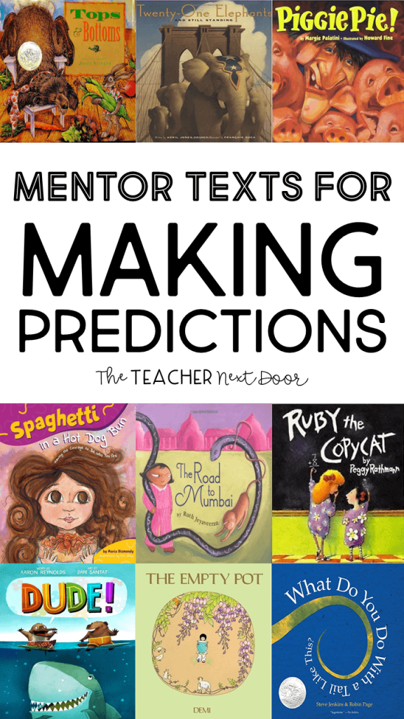 Mentor Texts for Making Predictions Book Images Pin
