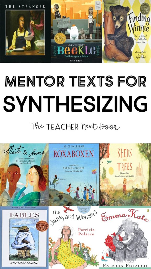 Mentor Texts for Teaching Synthesizing Book List Pin