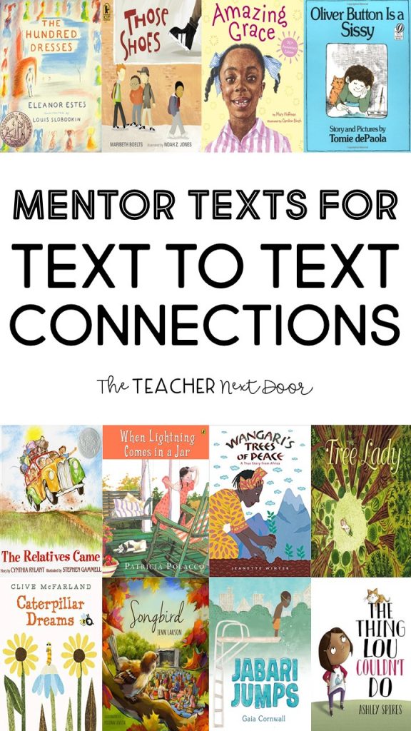 Mentor Texts for Text to Text Connections Book Images Pin