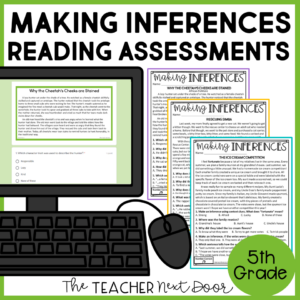 Making Inferences Reading Assessments 5th Grade