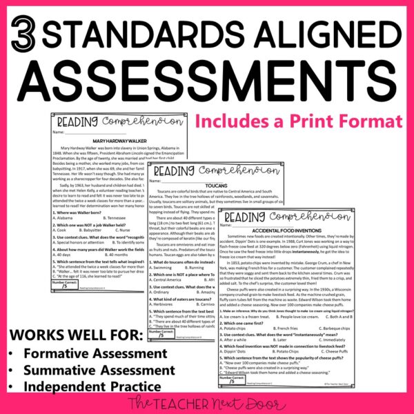 Reading Comprehension Standards-Based Reading Assessments for Nonfiction