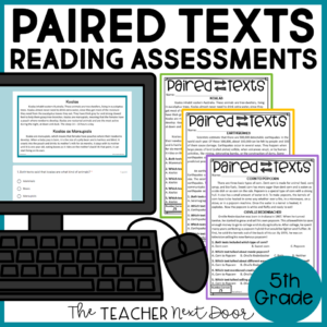 Paired Texts Standards-Based Reading Assessments for Nonfiction 5th Grade
