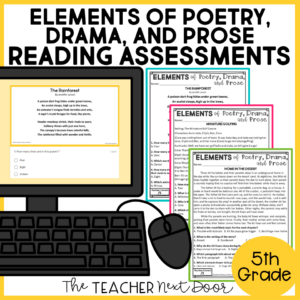 Elements of Poetry, Drama, and Prose Standards-Based Reading Assessments