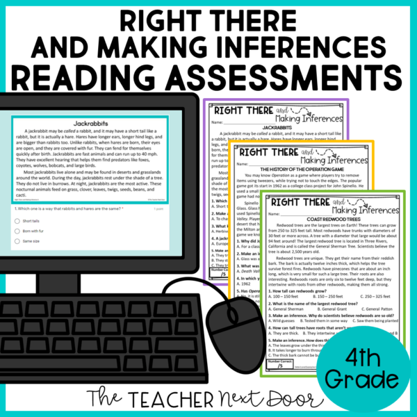 Right There and Making Inferences Standards-Based Reading Assessments