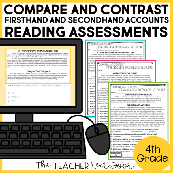 Compare and Contrast Standards-Based Reading Assessments Nonfiction 4th Grade