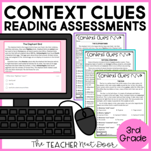 Context clues Standards-Bases Reading Assessments Nonfiction 3rd Grade