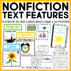 Nonfiction Text Feature Activities for 2nd - 5th Grades