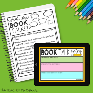 Book Talks to Add Accountability in the Reading Workshop Model