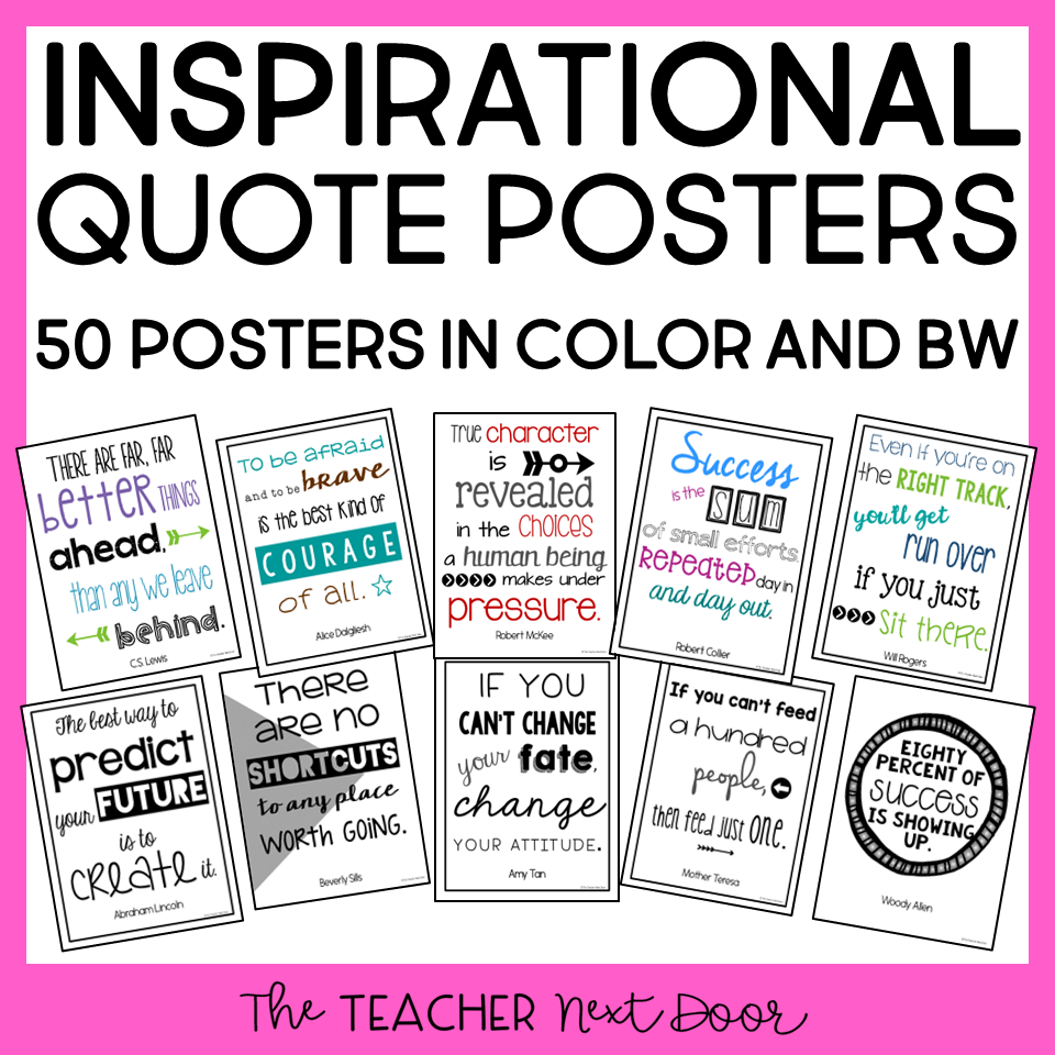 Inspirational Quote Posters for the Classroom