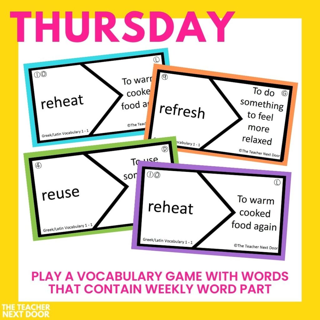 Day 4 - Vocabulary Game