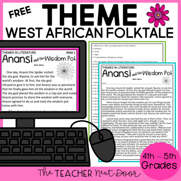 Free Theme Passage for 4th - 5th Grades