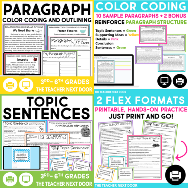 Complete Paragraph Writing Bundle for 3rd - 6th Grades