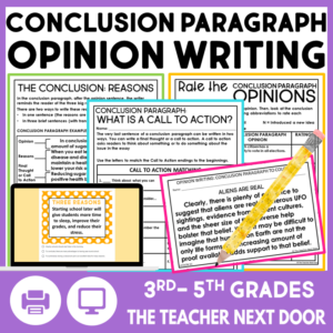 Opinion Writing Conclusion Paragraph